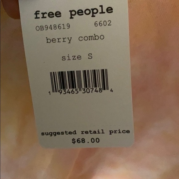 NWT Free people Tie dye Tshirt with open back - Picture 5 of 6